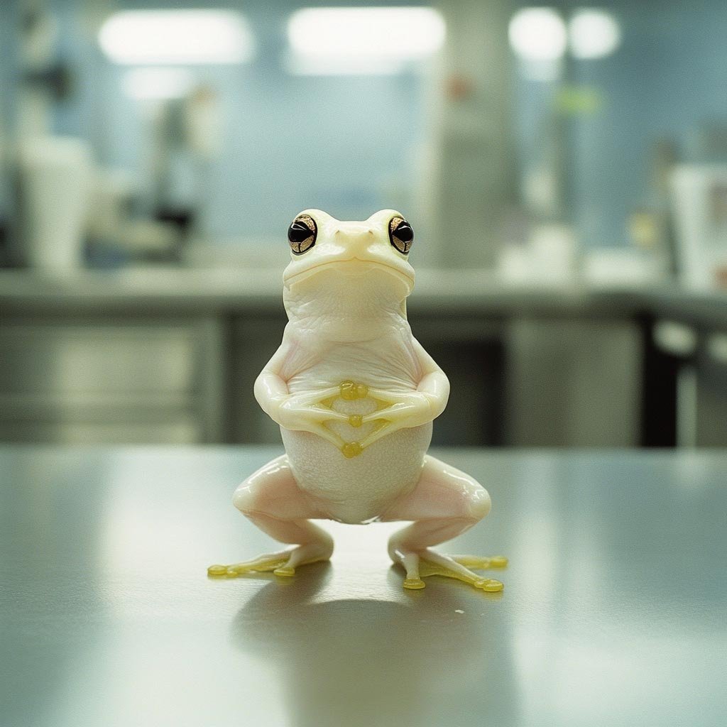 A thoughtful-looking frog