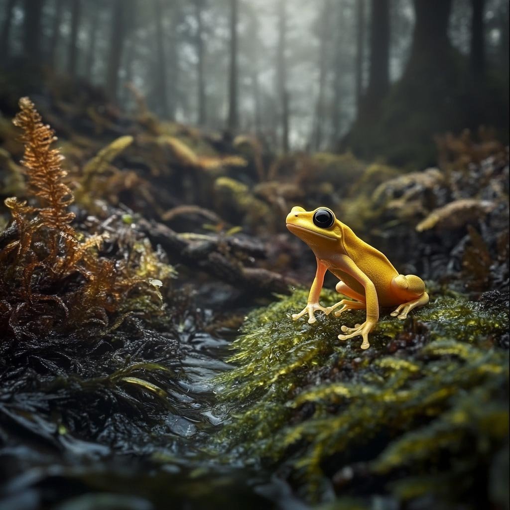Rocket frog on a tree