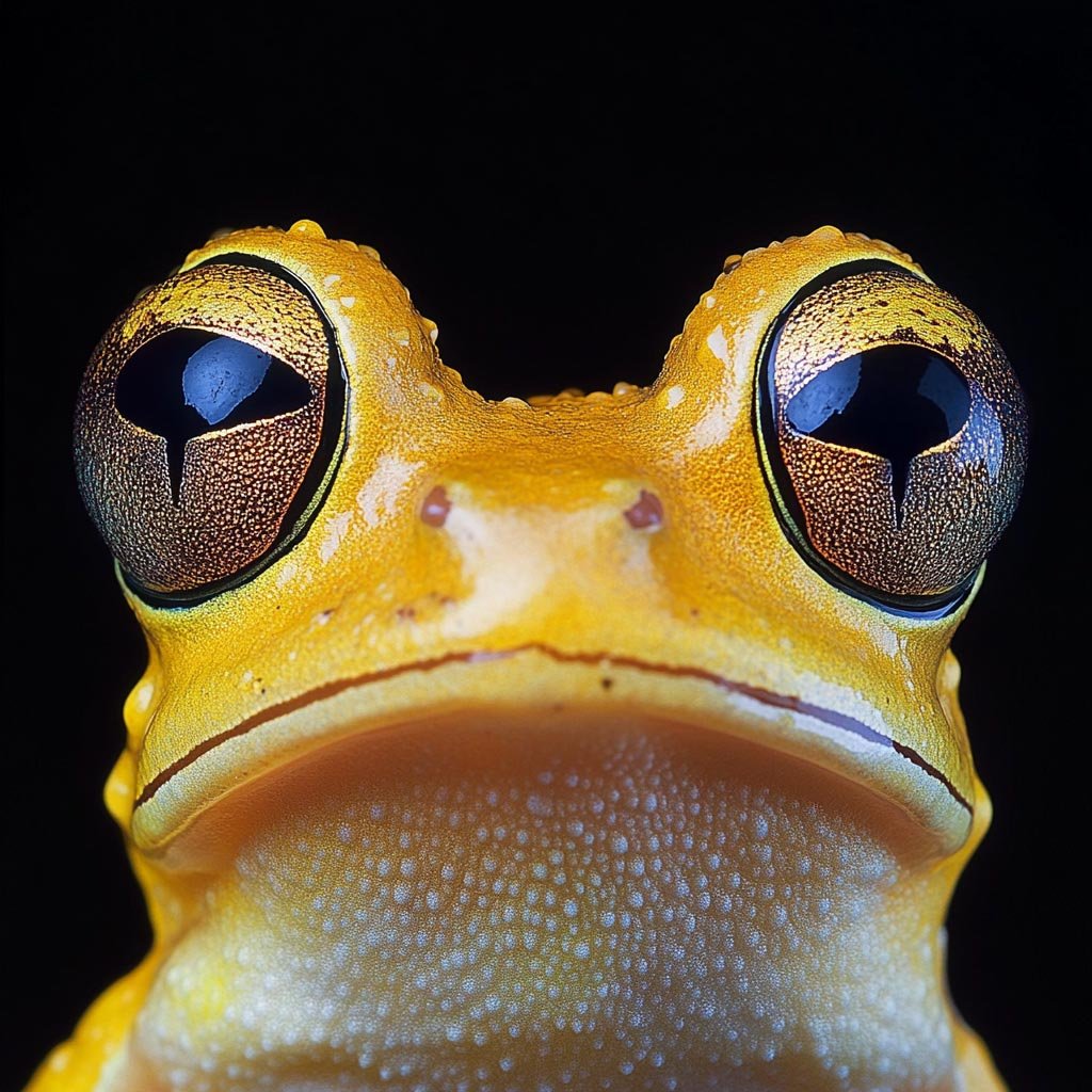 Conceptual image of a future frog with advanced features