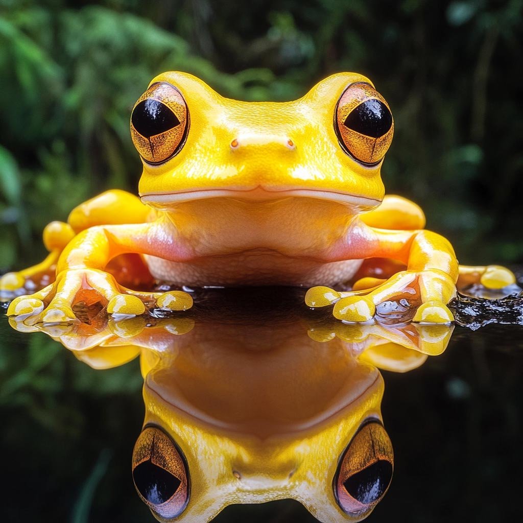 Rocket frog in its natural habitat